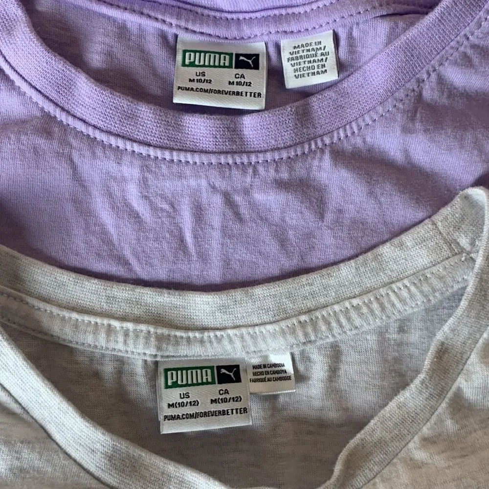 Puma Girls Shirt Bundle Size 10/12